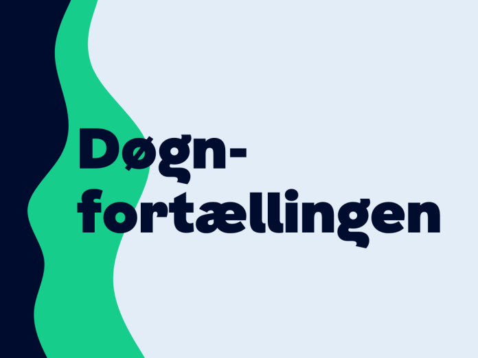 Farvet grafik med teksten: Døgnfortællingen